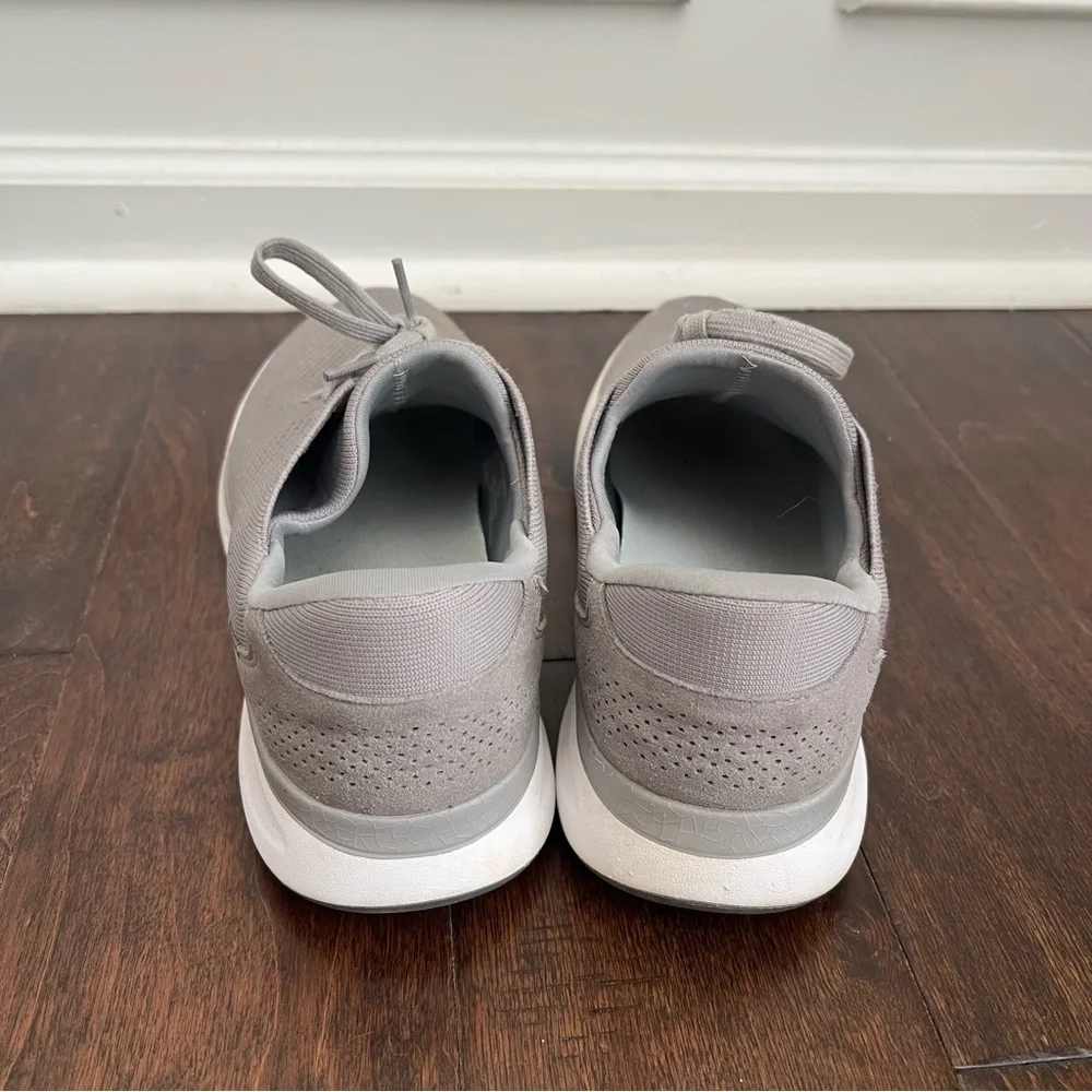 Kizik Lima Men Sz 11 Women 12.5 grey Knit Hands Free Sneakers Slip On